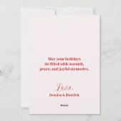 Romantic "Merry Kissmas" Photo Christmas Greeting シーズンカード (裏面)