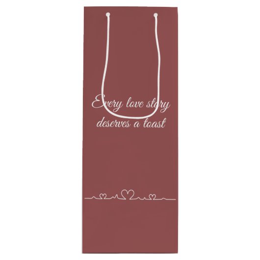 Romantic message personalized ワインギフトバッグ (正面)