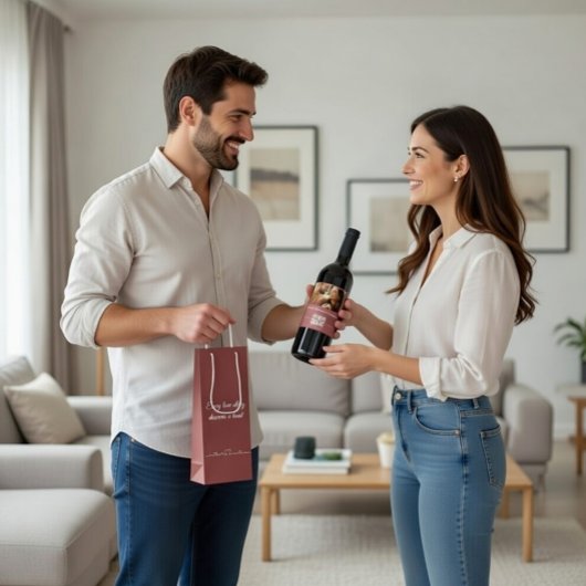 Romantic message personalized  ワインギフトバッグ