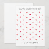 Romantic Minimal Heart Valentine's Day Card (正面/裏面)