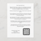 Romantic Minimal Wedding Yellow & Lavender Wreath エンクロージャーカード (裏面)