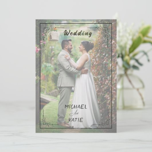 Romantic Minimalist Wedding | Clean Lines & White  招待状 (スタンド正面)