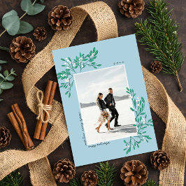 Romantic Mistletoe- Flat Photo Holiday Card シーズンカード