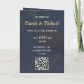 Romantic Moody Blue Photo Invite 招待状 (裏面)