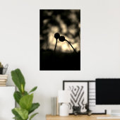 Romantic Moody Flowers – Botanical Fantasy Boho ポスター (ホームオフィス)