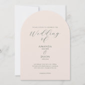 Romantic moody painted floral garden party wedding 招待状 (正面)