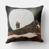 Romantic Moonlit Marble Landscape クッション (裏面)