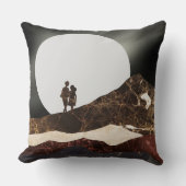 Romantic Moonlit Marble Landscape クッション (正面)