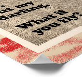 Romantic Motivational Quote Newspaper Wall Art  ポスター (角)