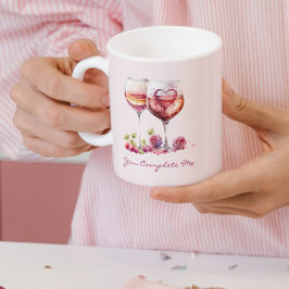 Romantic Mug – You Complete Me Quote コーヒーマグカップ