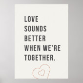 Romantic Music Quote. Couple Wall Art. ポスター (正面)