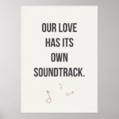 Romantic Music Quote Wall Art. Couple Bedroom ポスター (正面)