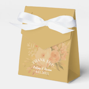Romantic Mustard Faded Floral Goldenrod Wedding フェイバーボックス