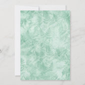 Romantic Mystical Green Fern Wedding Invitation 招待状 (裏面)
