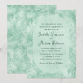 Romantic Mystical Green Fern Wedding Invitation 招待状 (正面/裏面)