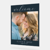 Romantic Navy Classic Photo アクリルサイン (傾斜)