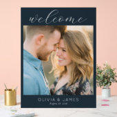 Romantic Navy Classic Photo アクリルサイン (ウェディング)