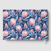 Romantic Navy Floral Protea ゲストブック (裏面)