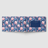 Romantic Navy Floral Protea ゲストブック (全面)
