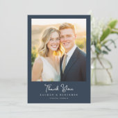 Romantic Navy Photo サンキューカード (スタンド正面)