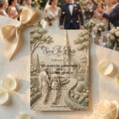 Romantic Neo Classical Cathedral Garden Landscape セーブザデート