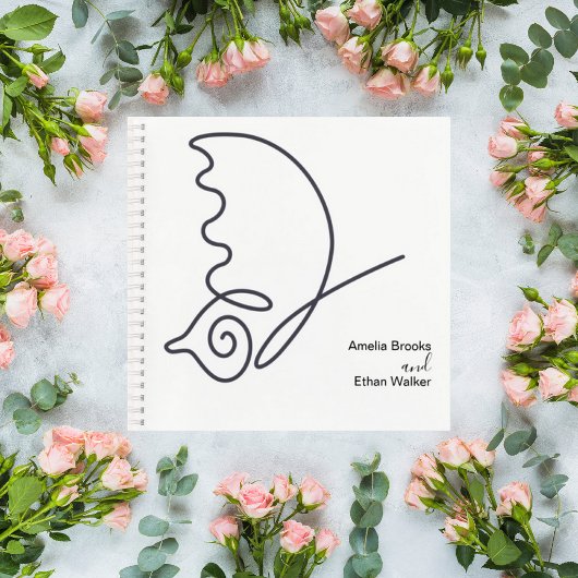 Romantic Neutral Toned Guestbook ノートブック