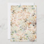 Romantic Neutral Vintage Hydrangeas Bridal Shower 招待状 (裏面)