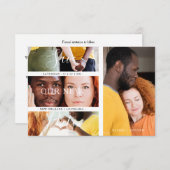 Romantic New Date Wedding Engaged 4 Photos Collage セーブザデート (正面/裏面)