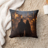 Romantic Night Walk at Hagia Sophia & Blue Mosque クッション (ブランケット)