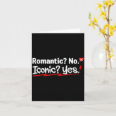 Romantic No Iconic Yes Funny Anti Valentine's Day  カード (黄色い花)