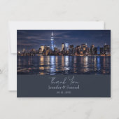 Romantic NYC Skyline Wedding Thank You  (正面)