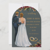 Romantic On Budget Elegant Wedding Invitation 招待状 (正面)