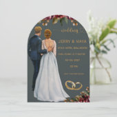 Romantic On Budget Elegant Wedding Invitation 招待状 (スタンド正面)