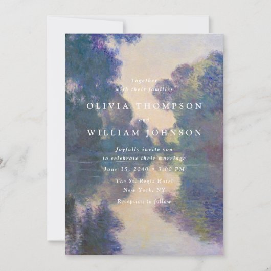 Romantic Painted Landscape Wedding Invitation 招待状 (正面)
