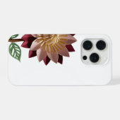 Romantic Paper Flower Phone Case – Pink & Maroon  iPhoneケース (裏面横)