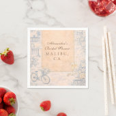 Romantic Paris Bridal Shower スタンダードカクテルナプキン (インサイチュ)