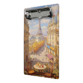 Romantic Parisian Balcony View Oil Painting ミニクリップボード (アングル2)
