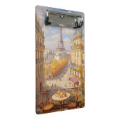 Romantic Parisian Balcony View Oil Painting ミニクリップボード (アングル)