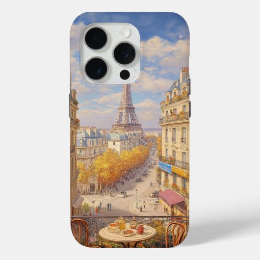 Romantic Parisian Balcony View Oil Painting Case-Mate iPhoneケース (裏面)