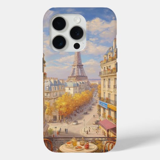 Romantic Parisian Balcony View Oil Painting Case-Mate iPhoneケース (裏面)