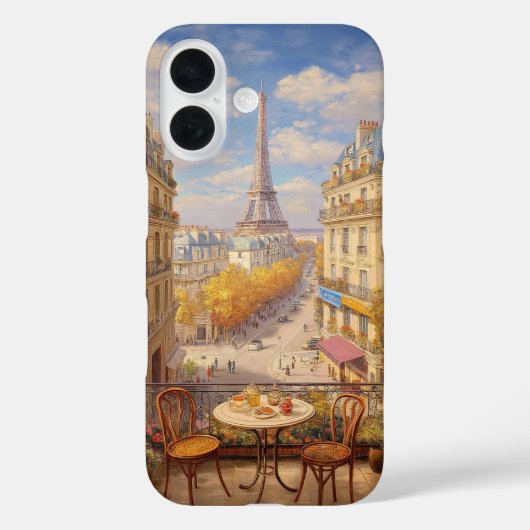 Romantic Parisian Balcony View Oil Painting Case-Mate iPhoneケース (裏面)
