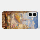 Romantic Parisian Balcony View Oil Painting Case-Mate iPhoneケース (裏面 (横))