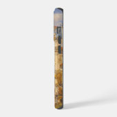 Romantic Parisian Balcony View Oil Painting iPhoneケース (左側面)