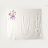 Romantic Pastel Floral タペストリー (正面(横))