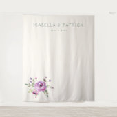 Romantic Pastel Floral タペストリー (正面)