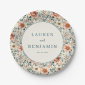 Romantic Pastel Floral ペーパープレート (正面)
