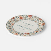 Romantic Pastel Floral ペーパープレート (アングル)