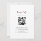 Romantic Pastel Floral all in one wedding qr code  招待状 (裏面)