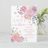 Romantic Pastel Floral Bridal Shower Invitation 招待状 (スタンド正面)