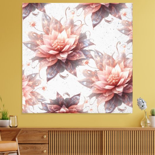 Romantic Pastel Floral Canvas – Luxury Home Decor キャンバスプリント (インサイチュ (リビング))